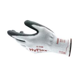 Ansell HyFlex 11-735 Cut Resistant Gloves Knitwrist Cuff Polyurethane Black & White Size 9 (Pack of 144 Pair)-image-91
