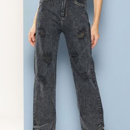 BAESD Women Comfort Relaxed Fit Highly Distressed Light Fade Stretchable Jeans-image-59