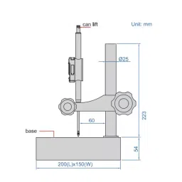 Insize Digital Height Gauge 2.5 N Max Force, 1159-501 image 2