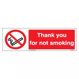 SUNSIGNS Thank you for not smoking Signage Size 300x100 mm HP Print + Vinyl + Sun Board, SS0217-image-91