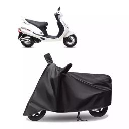 Auto Pearl Polyester Two Wheeler Cover for Mahindra Duro 125 (Grey)-image-31