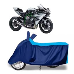 Auto Pearl Two Wheeler Cover for Kawasaki Ninja H2R - Cyan, Blue-image-99