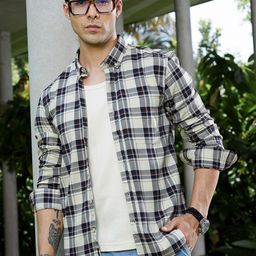 Campus Sutra Comfort Tartan Checked Regular Fit Casual Shirt-image-95