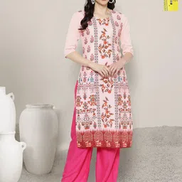 Anouk Rustic Pack Of 2 Floral Printed Round Neck Straight Kurtas-15