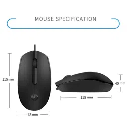 HP M10 Black Wired Mouse image 2