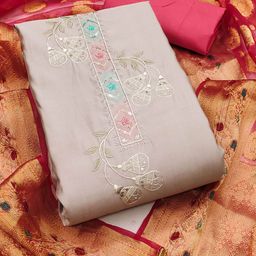 KALINI Embroidered Pure Silk Unstitched Dress Material-image-98