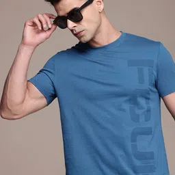 FCUK Brand Logo Printed Pure Cotton T-shirt-image-79
