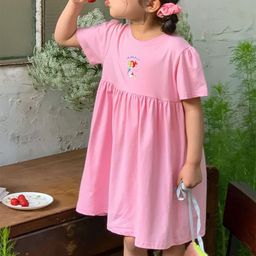 LULU & SKY Puff Sleeve A-Line Dress-image-56