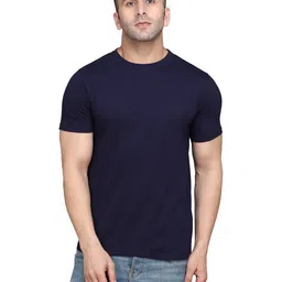 Blisstone Men Solid Round Neck Cotton Slim Fit T-shirt-image-50