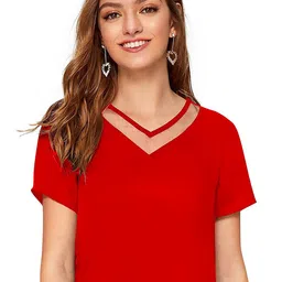 unianta Women V-Neck Short Sleeves Top-image-61