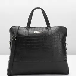 Caprese Women Croc-Textured Laptop Bag-8