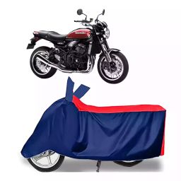 Auto Pearl Two Wheeler Cover with Bag for Kawasaki Z900 RS Cafe Racer, Red & Blue-picture-28
