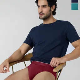 XYXX Pack Of 3 Cotton Anti Microbial Basic Briefs XYBRF3PCKN877-image-93