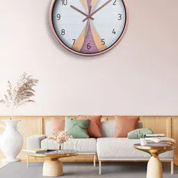 OLIVE TREE Copper-Toned & Purple Printed Contemporary Wall Clock-26