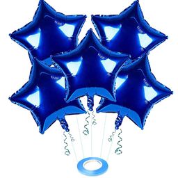 Bubble Trouble Decorative Star Foil Balloons Blue - Pack Of 5-picture-18