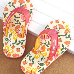 Cute Walk by Babyhug Slip On  Flip Flops with Floral Print- Pink-picture-45