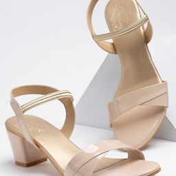 Shoetopia Solid Sandals - Cream-image-103