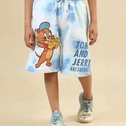 Kidsville Warner Bros Featuring Jerry Printed Shorts - Blue & White-image-15