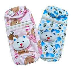 Chinmay Kids Soft Baby Feeding Bottle Cover | Zip Closure 240ml | Nursery Print (Pack of 2)-image-84