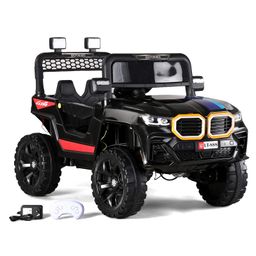 fab n funky Battery Operated Ride On Jeep with Music & LED Lights - Black-picture-24