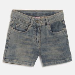 Tales & Stories Denim Woven Washed Shorts - Khaki Tint-picture-6
