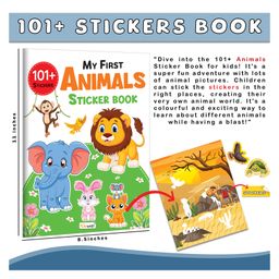 gowoo My First Animals Sticker Book: Exploring Wildlife with Stickers, Learning Adventures with 101+ stickers,Early Nature Fun for Kids, Sticker Learning Journey. image 2
