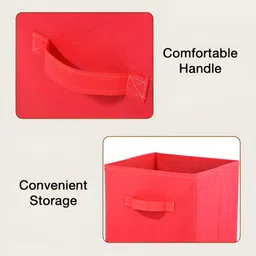 Aura Red Set of 6 Solid Regular Multi-Utility Wardrobe Organiser image 2