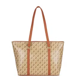 Lavie Women Brand Logo Printed Structured Shoulder Bag-7