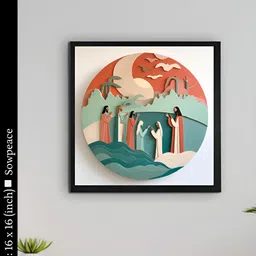 SOWPEACE White & Orange 1 Piece Canvas Abstract Wall Photographs-image-4