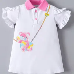 Mark & Mia Girl Teddy Print Bell Sleeve A-Line Dress-image-38