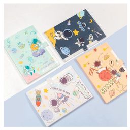 YAMAMA Expanding File Folders Space Theme A4 Paper File Folder With Button Lock Space Theme Certificates Holder With 6 Pockets Office Documents File Expandable Folders for Documents(Pack of 4 PcsDesign And Color May Vary) image 5