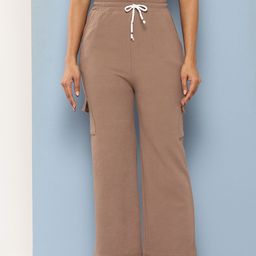 Aarika Women Textured Relaxed Cargos-image-39