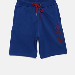 Barcelona Boys Blue Solid Regular Fit Shorts-image-2