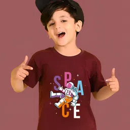 NUSYL Boys Space Printed Drop-Shoulder Sleeves Oversized T-shirt-picture-16