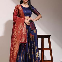 Payu Semi-Stitched Lehenga & Unstitched Blouse With Dupatta-picture-55