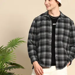 Mast & Harbour Opaque Checked Relaxed Fit Casual Shirt-picture-49