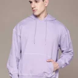 Roadster Relaxed Fit Hooded Sweatshirt With Kangaroo Pocket-image-89