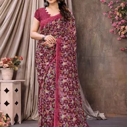 Jinal & Jinal Ethnic Motifs Pure Georgette Fusion Saree-picture-27