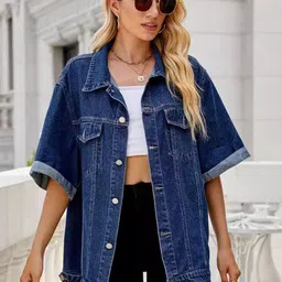 StyleCast Women Denim Jacket with Patchwork-23