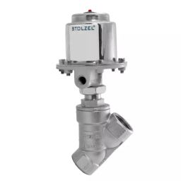 STOLZEL Y Type Angle Seated Pneumatic Control Valve with Flange End, Size 20 mm image 1