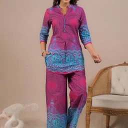 Readiprint Printed Cotton Top With Palazzos Co-Ords-picture-42