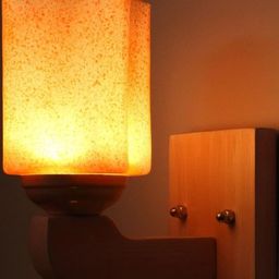 1ST TIME Orange & Brown Glass Solid Square Shaped Wall Lamp-picture-42