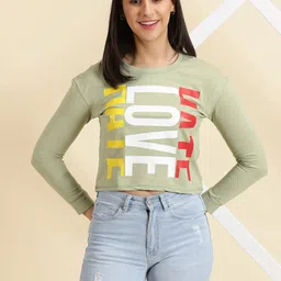 SHOWOFF Printed Round Neck T-shirt-image-68