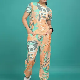 SAKARMAA Women Typography Printed T-Shirt & Joggers Co-Ords-picture-22