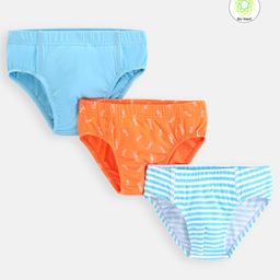 Honeyhap Premium Super Soft & Stretch Cotton Breifs with Anti Microbial Finish Pack of 3 - Baltic Sea & Bird of Paradise-image-14