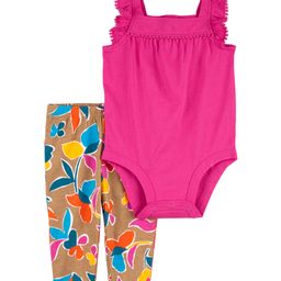 Carter's Baby 2-Piece Floral Bodysuit Pant Set- Pink-image-61