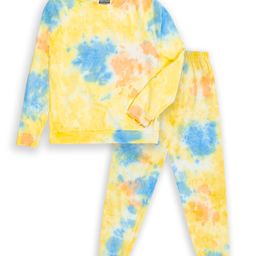Unicorn Full Sleeves Tie And Dye Co-Ord Set - Yellow & Blue-picture-25