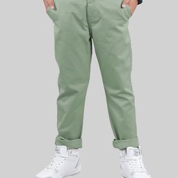 Kiddopanti Cotton Solid Pant - Light Green-image-62