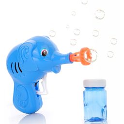 Aditi Toys Elephant Bubble Gun Toy for Kids with 100ml Bubble Liquid Bottle  Fun Bubble Maker (Blue)-22