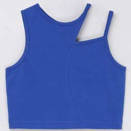 Taffykids Cotton Jersey Knit Sleeveless Solid Crop Top - Royal Blue-image-40
